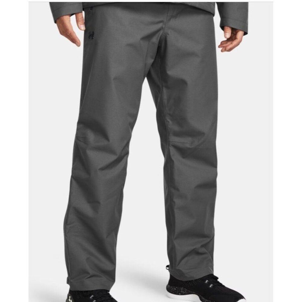 Under Armour Men's UA Stormproof Lined Rain‎ Pants Pitch Gray sz 2XL